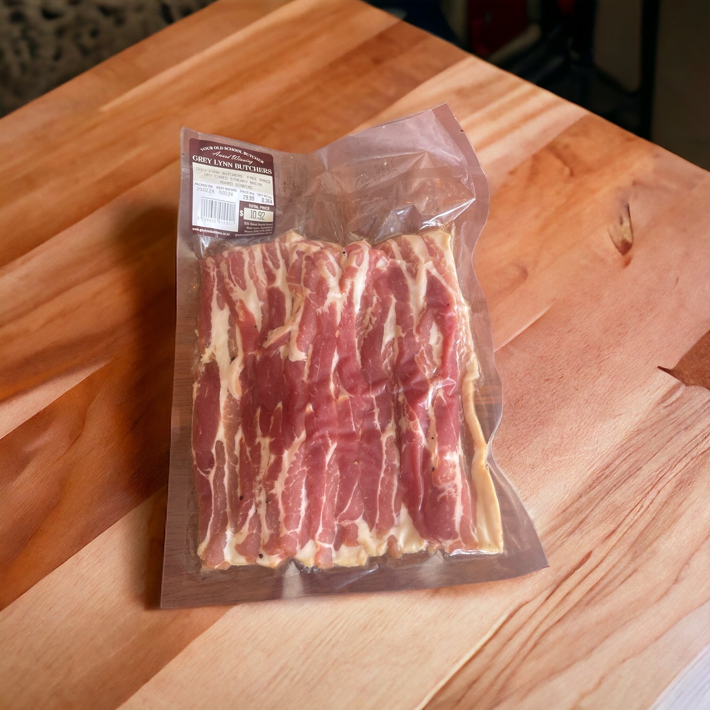 Grey Lynn Butcher - Dry Cured Free Range Streaky Bacon - Award Winning!