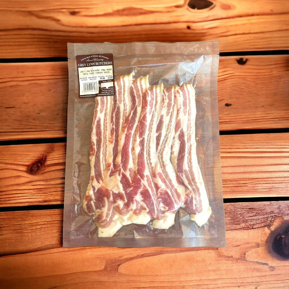 Grey Lynn Butcher - Maple cured Free range Streaky bacon