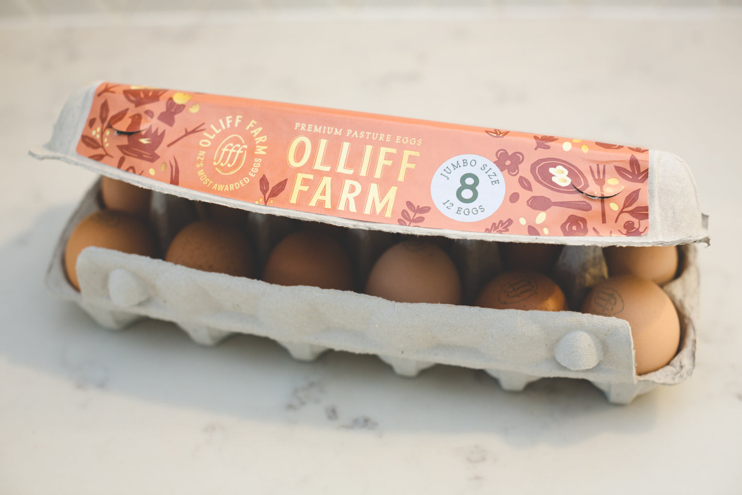 Olliff Farm-12 个优质牧场鸡蛋。